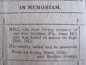 In Memoriam Notice from 