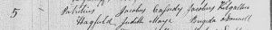 National Library of Ireland, Catholic Parish of Kilbeagh Baptisms 1 Jan 1855-16 Jan 1881, Microfilm 04224 / 17 - 5 April 1868 Patrick Cassidy baptism