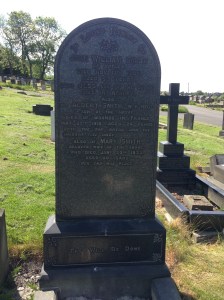 The Smith family headstone - including Albert Smith