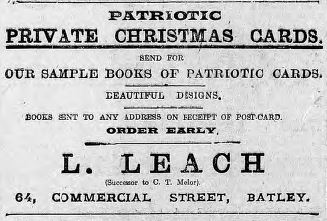 Leach Christmas Cards 4 Dec 1915