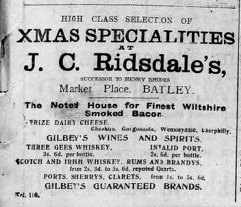 Ridsdale's 18 Dec 1915