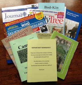 A Selection of my Family History Subscriptions 