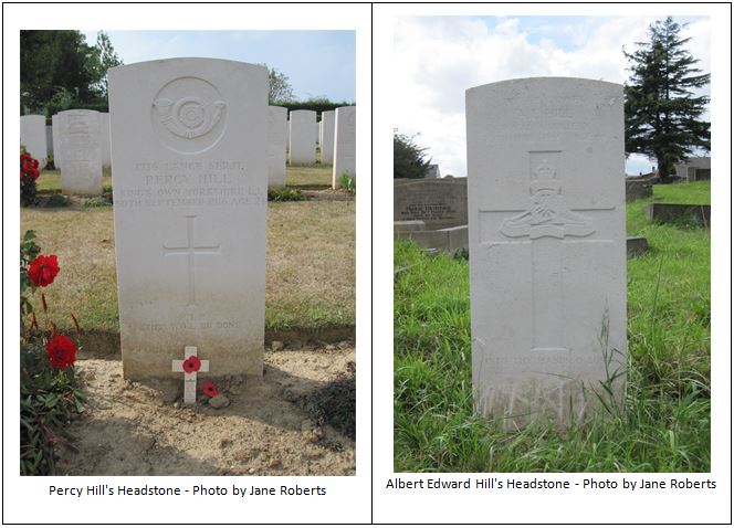 Albert and Percy Hill Headstones