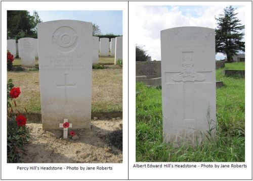 Albert and Percy Hill Headstones
