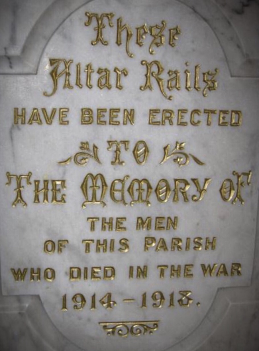 High Roding War Memorial St Mary of the Angels Catholic Church – 1929 Consecration Service ...